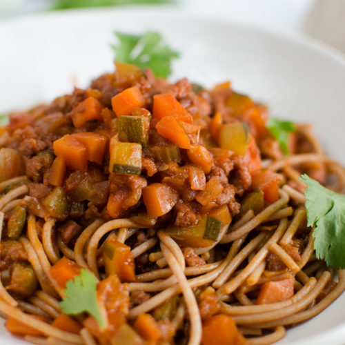 Sauce bolognaise au soja texturé